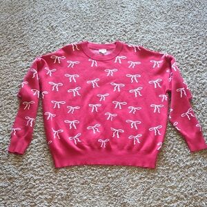 Women's Oversized Red Bow Sweater 🎀🎀